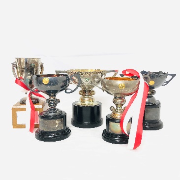 大会でもらった銀のトロフィー